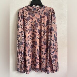 Floral Pink and Purple Women's Blouse